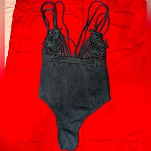 Black Lace & Mesh Bodysuit